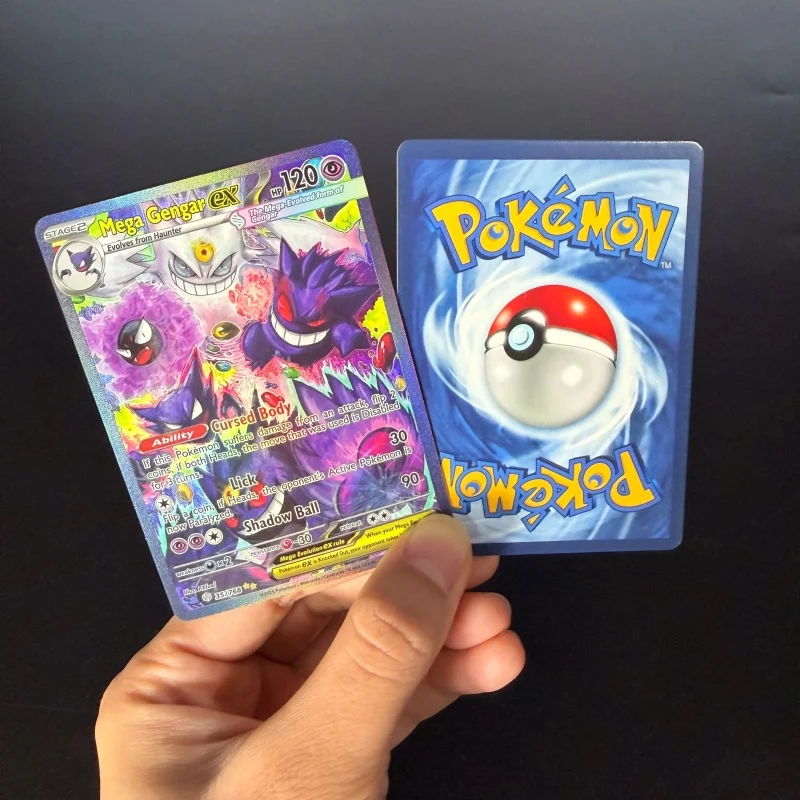 5 Style Diy Pokemon Card Gengar Mega Gengar EX 28/98 XY Phantom Forces Ultra Rare Full Art Holo Anime Collection Card
