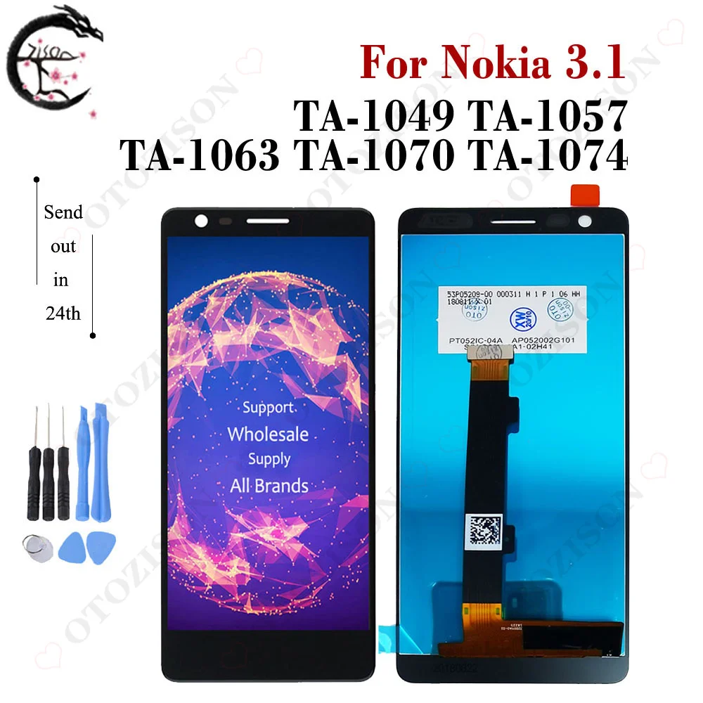 ЖК-дисплей 5,2 дюйма для Nokia 3.1 LCD Display TA-1049 TA-1057 TA-1063 TA-1070 TA-1074, сенсорный экран с дигитайзером в сборе, N3.1, замена дисплея