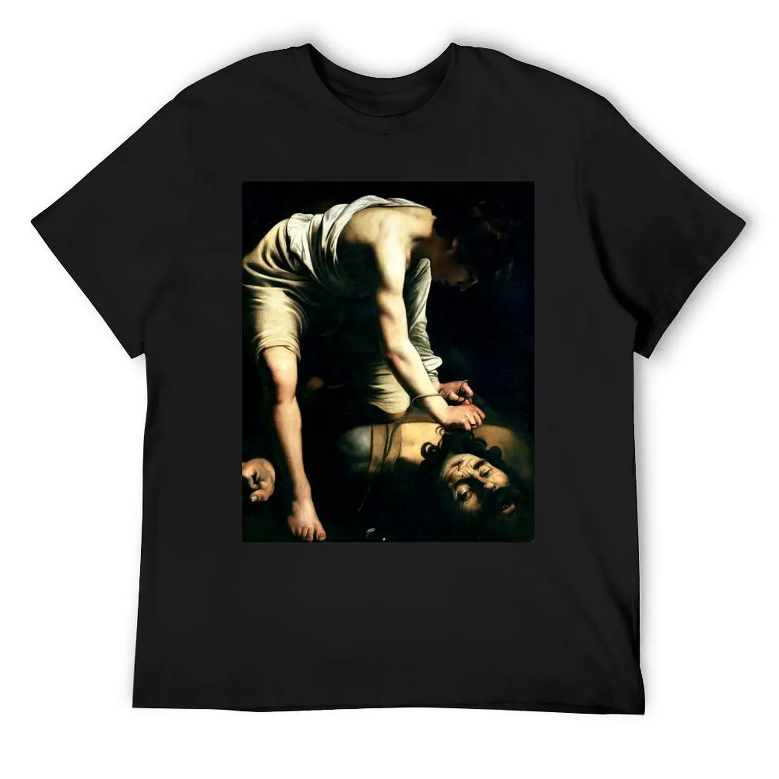 

High Res Caravaggio David And Goliath 1600 T-Shirt tops boys animal print shirts graphic tees mens t shirts top quality