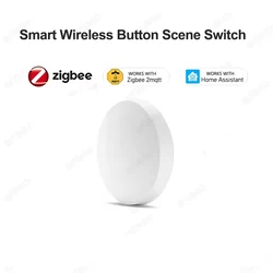 Wireless ZigBee Smart Scene Switch Battery Powered Smart Home Scene Push Button Switch Need Work With Home Assistant Zigbee2mqtt