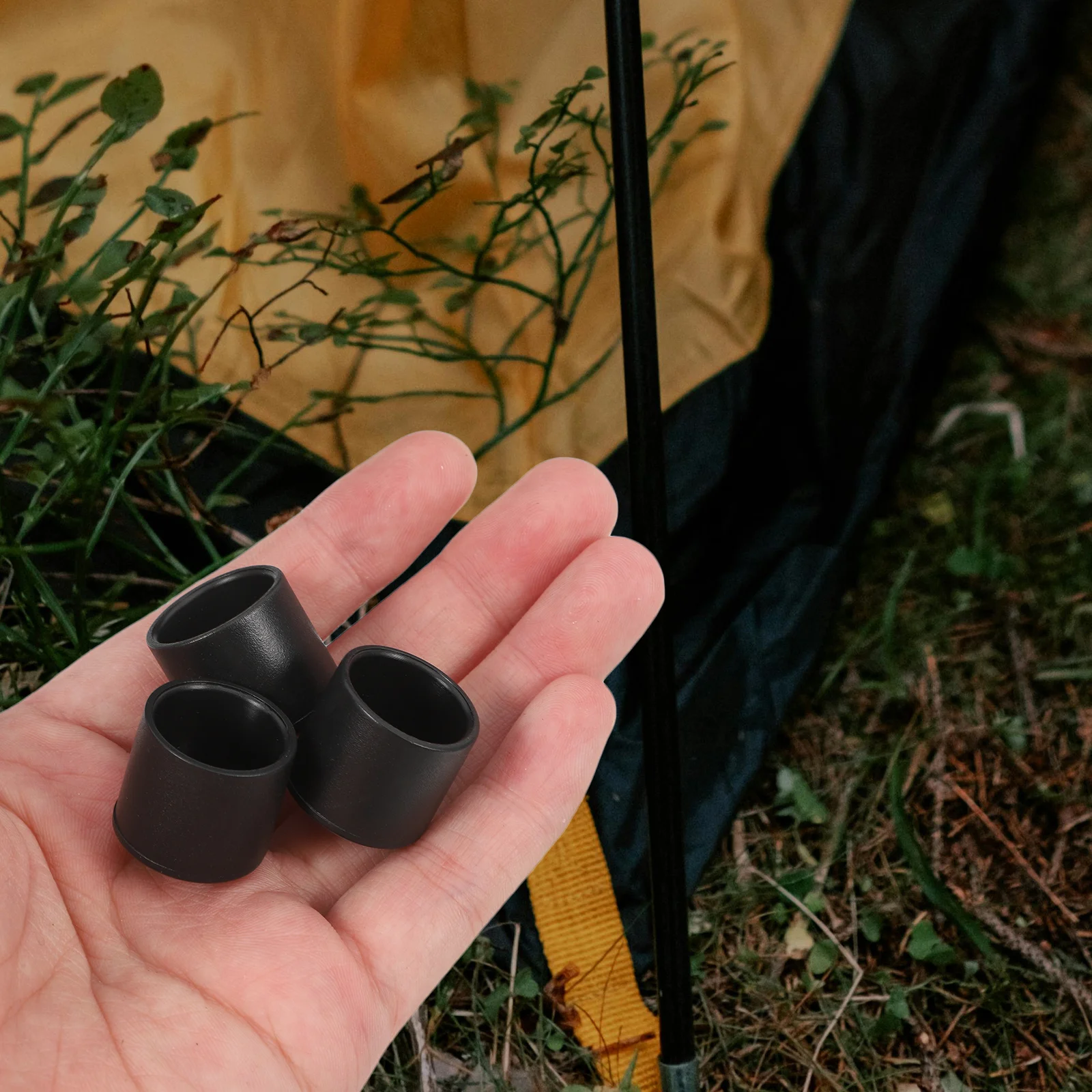 

50pcs 16 Mm Tent Pole Caps Black Plastic Connectors For Tarp Hiking Canopy Poles Outdoor Camping Gear Protection Cover