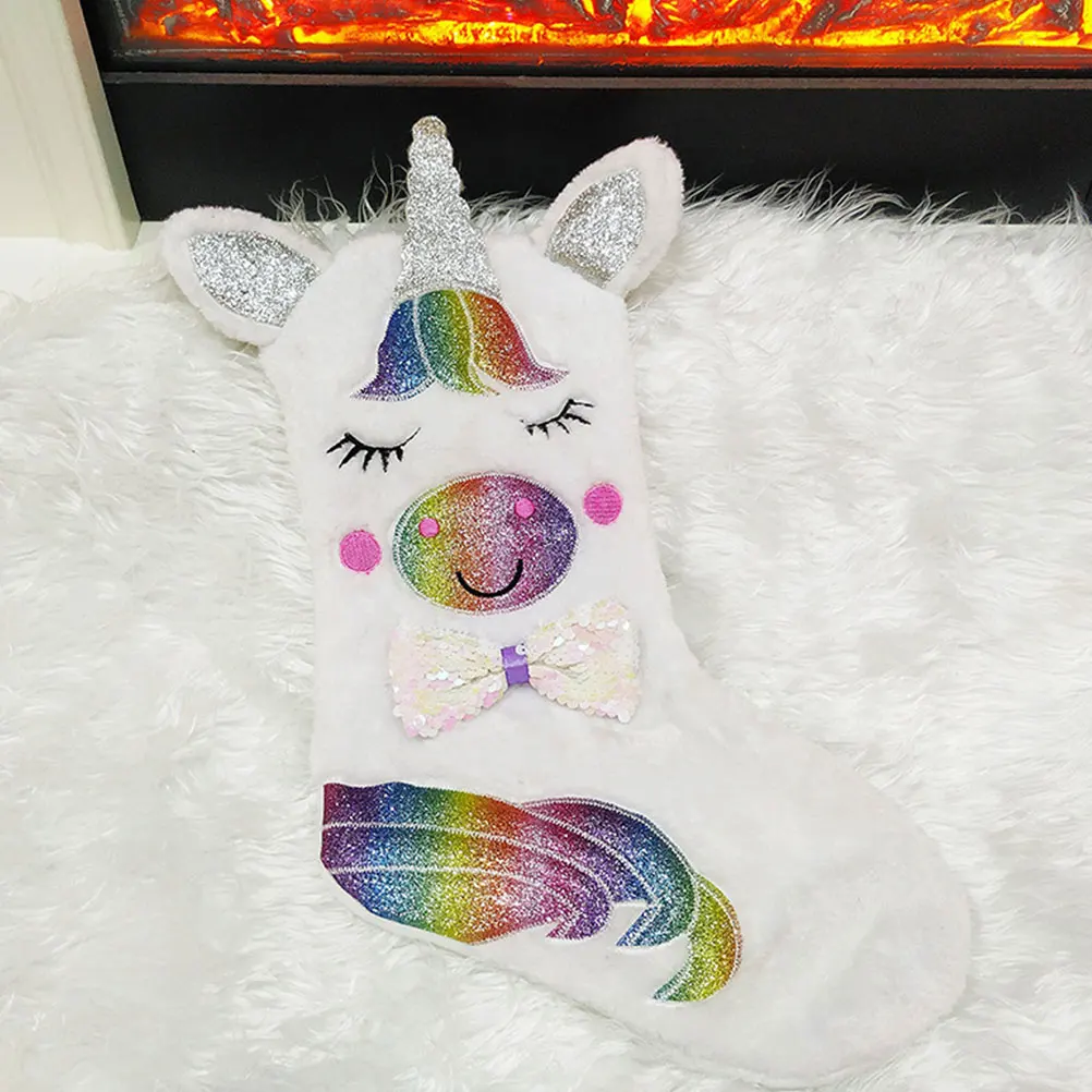 

Christmas Stocking Gift Bag Decoration Fabric Socks Pendant Hanging Crafts Large Capacity Easy Clean Christmas Party Home