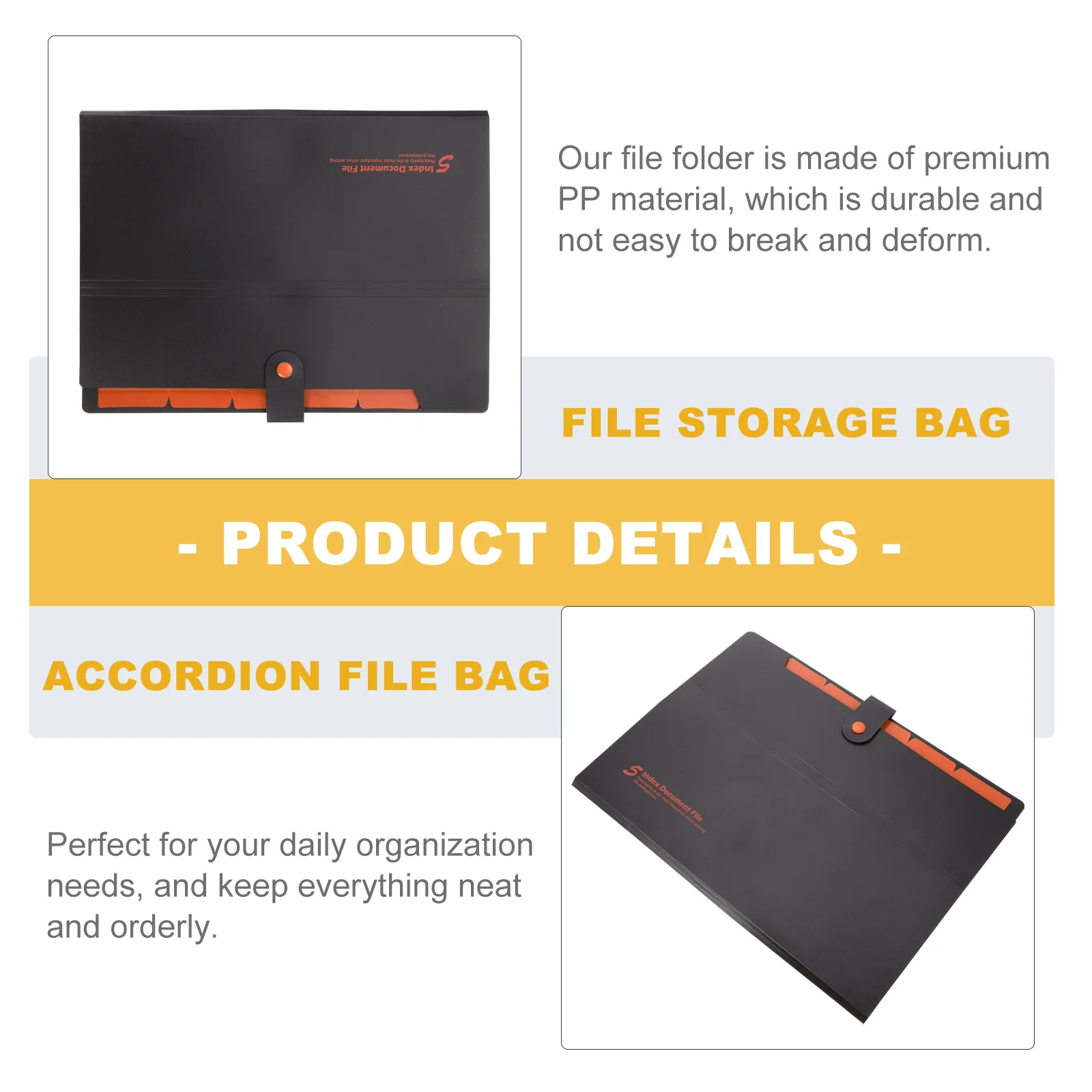 

2 Pcs Archives and File Storage Bag Multi-layer Documents Portable Organizer Expanding Folders Accordion Holder Pouch Important