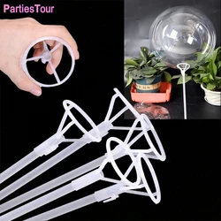10/20 Set Clear Balloons Holder Sticks with Cups Transparent Balloon Column  For Birthday Festivals Wedding Party Decoration