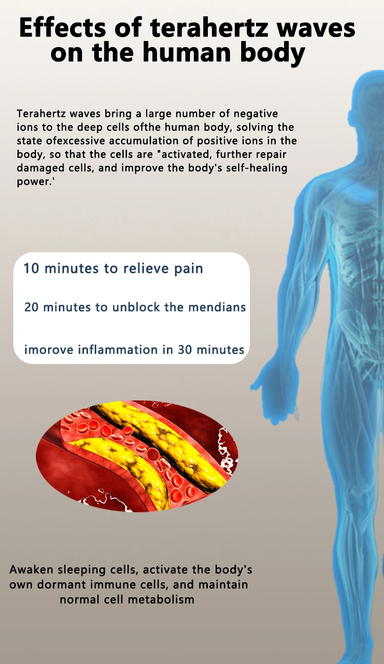 Tera hertz Physiotherapie Gerät Licht Magnet welle Energie therapie Instrument Gewichts verlust thz Gebläse Maschine Gesundheit Massage Zauberstab – Detail 5