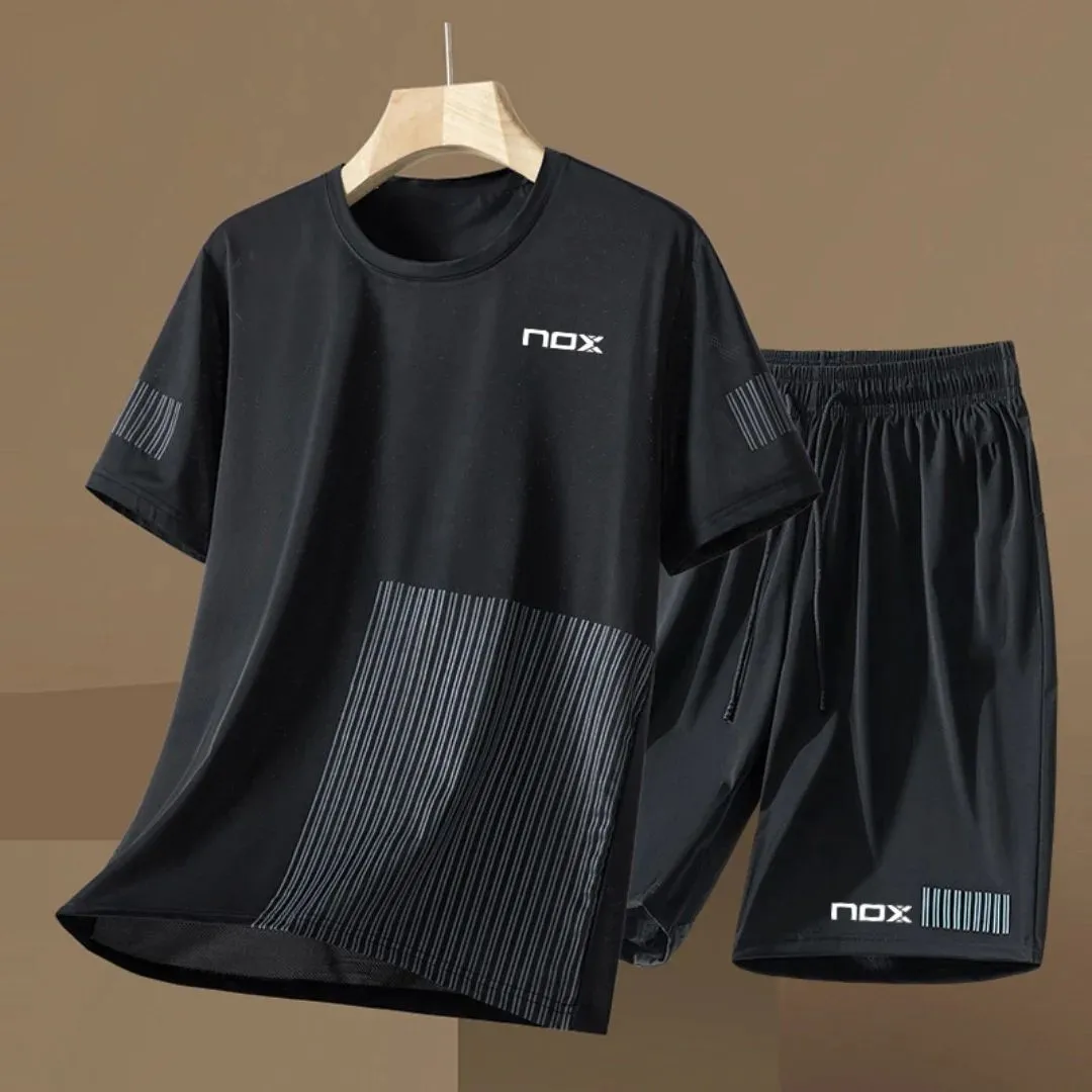 

The 2025 summer new men's short-sleeved and short-shorts set is a casual simple and sporty men's wear with letter prints
