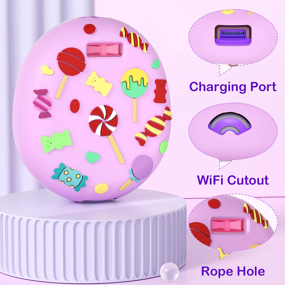 Coque Silicone Mignonne Chat Pour Tamagotchi Uni – Protection Anti-Chocs, Anti-Rayures Et Design Adorable