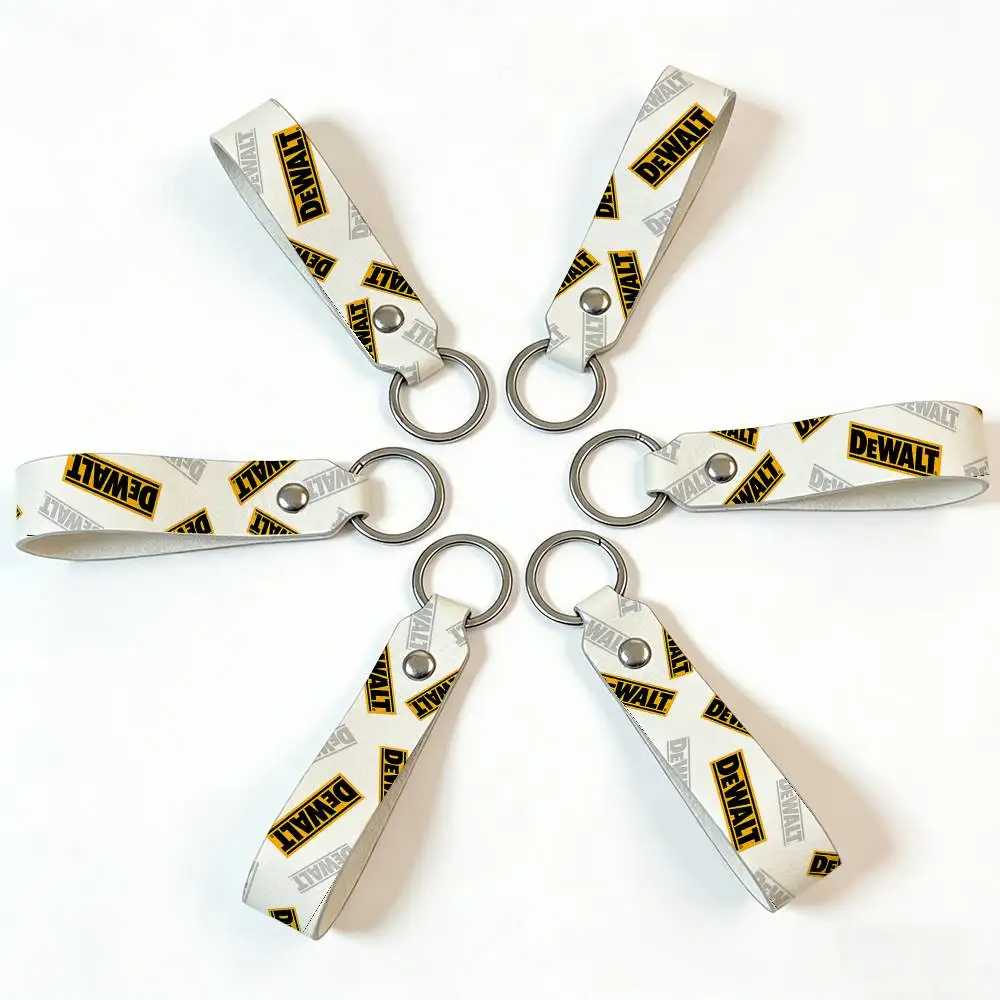 For Dewalt Soft PU Leather Motorcycle Keychain Lightweight Key Holder For Scooter Racing