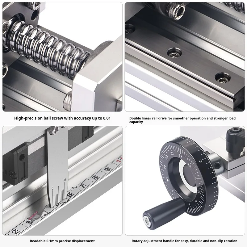 Precision Hand-Crank X-Axis Ball Screw Slide: Heavy Extra-Long High-Quality Linear Stage