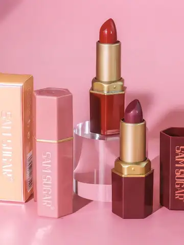 SAM SUGAR 6-Color Matte Lipstick ,  Non-Stick Cup Long-Lasting Velvet Finish, Smooth Matte Lip Color Waterproof Smudge-proof