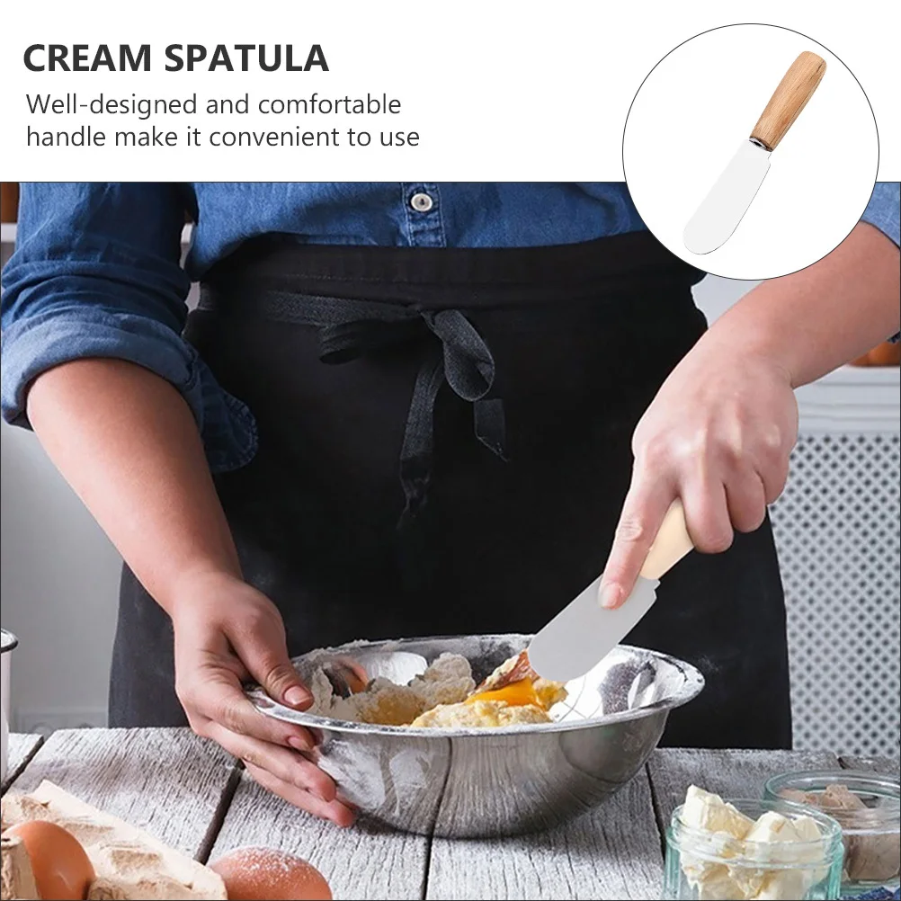 

10pcs Stainless Steel Butter Scrapers Baking Spatula Set For Cream Butter Scraping Oven Safe Baking Tools Kitchen Barware