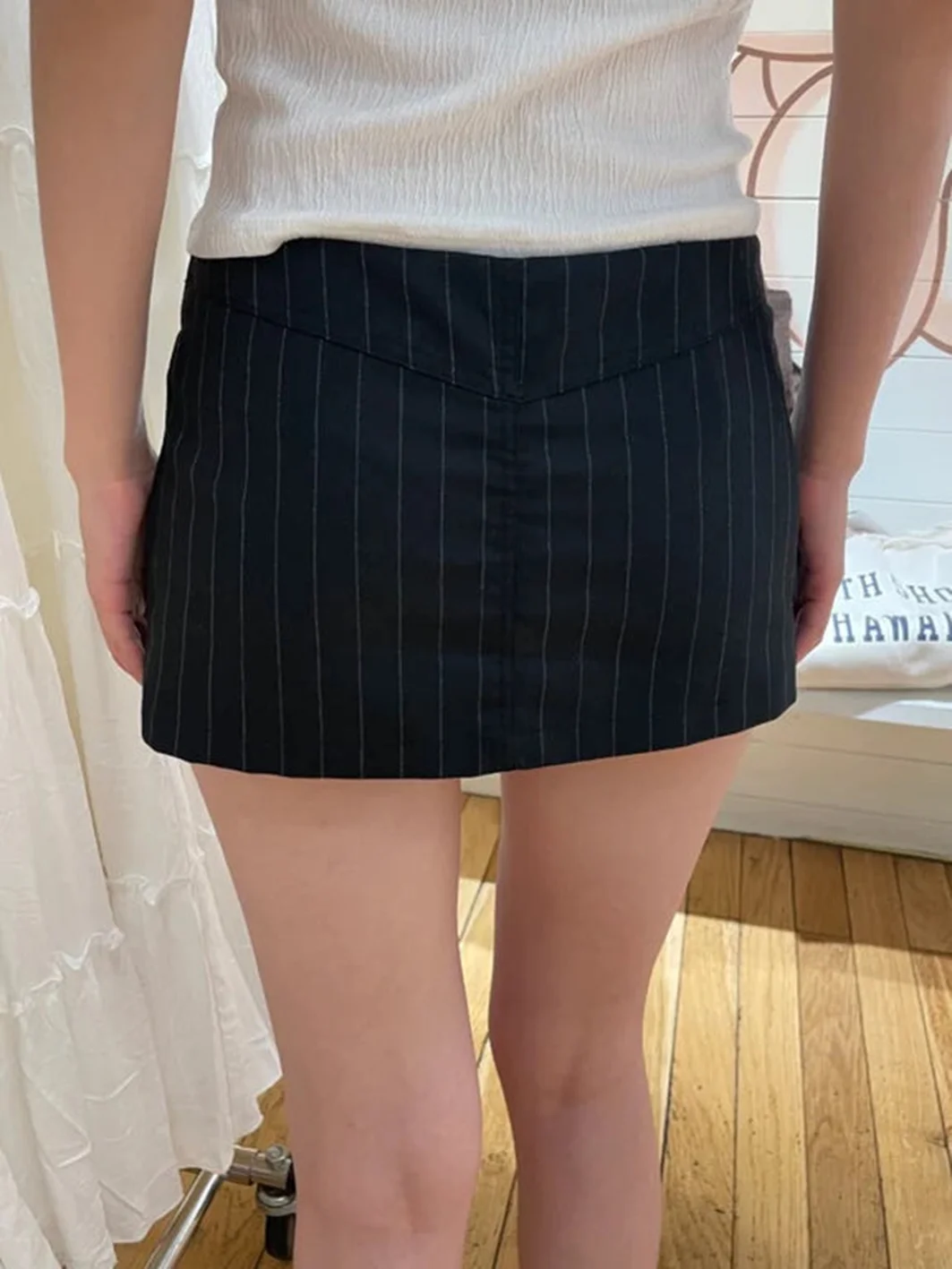 New Stripes Straight Mini Skirt Shorts Woman Autumn High Waist Pockets Fashion Short Falda Casual Streetwear Preppy Style Skirts