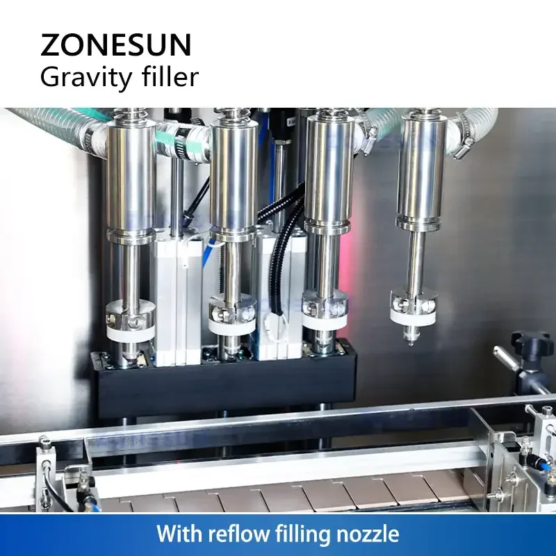 ZONESUN ZS-VTGZ100B آلة تعبئة العطور الجاذبية مع وظيفة الشفط