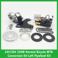 24V/36V 350W Normal Bicycle MTB Conversion Kit Left Flywheel Kit Upgrade with Tin Rubber