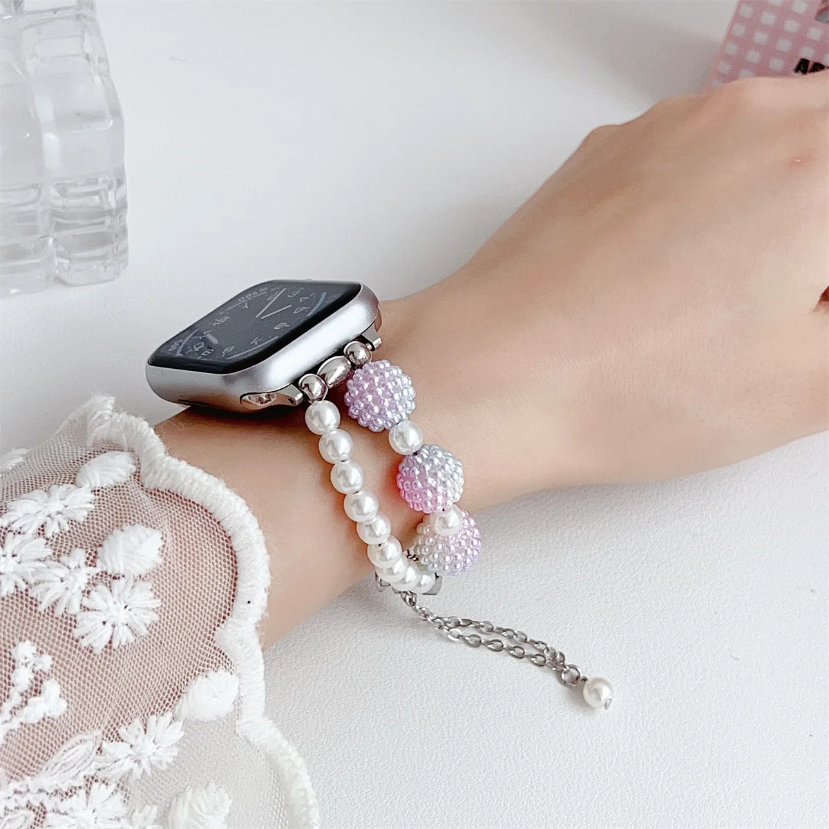 Smykker klokkerem for iWatch Ultra 2 Series 10/9/8/7/6/5 Mote armbånd Klokkereim 42/44/45/46/49 mm 38/40/41 mm_voghion.com