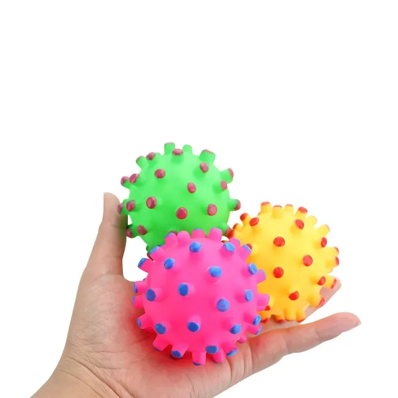 1pcs Diameter 6cm Squeaky Pet Dog Ball Toys for Small Dogs Rubber Chew Puppy Toy Dog Stuff Dogs Toys Pets Brinquedo Cachorro