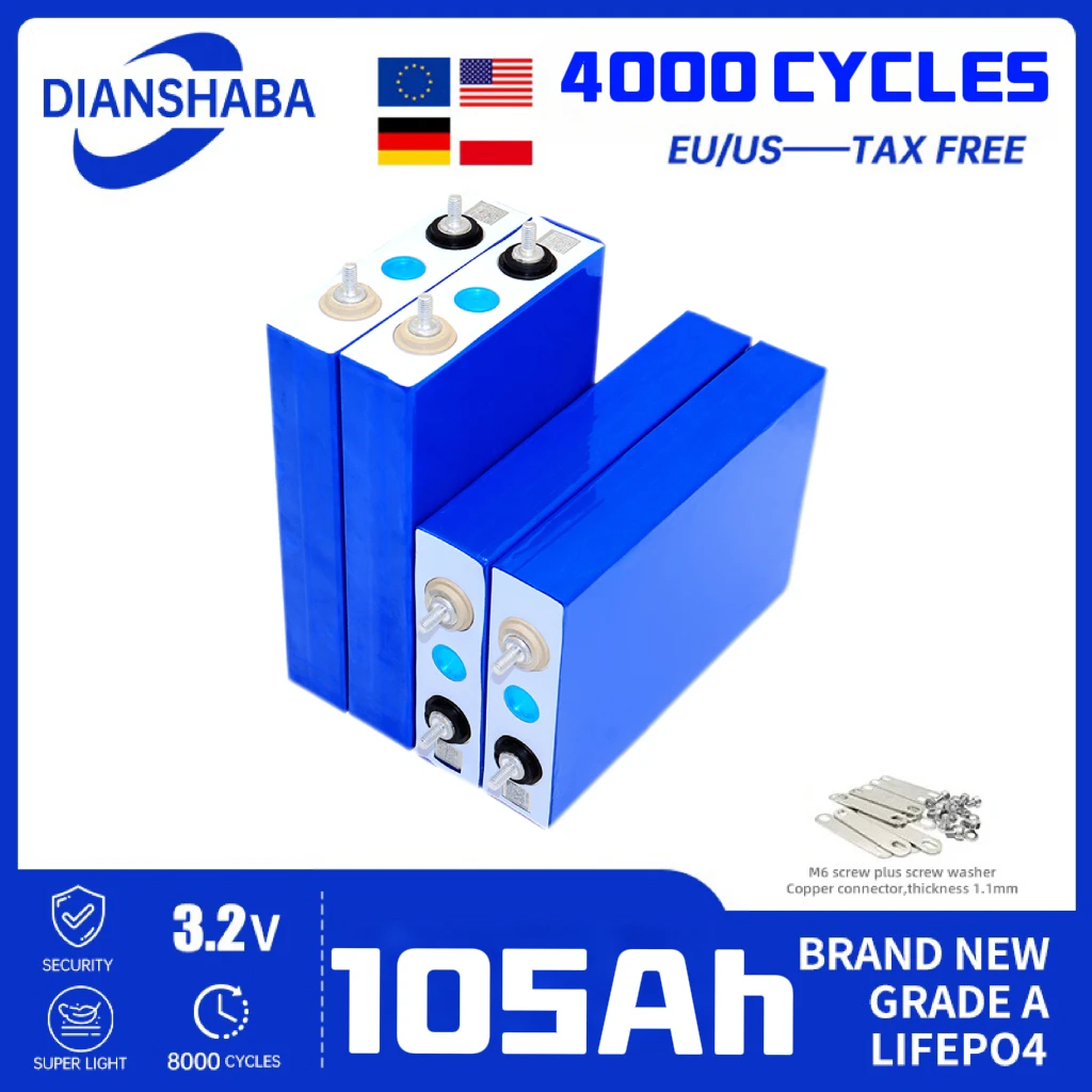 Motorcycle Electric Car Solar Inverter Boat Batteries Welcome 3.2V 105Ah LiFePO4 battery Lithium iron phospha