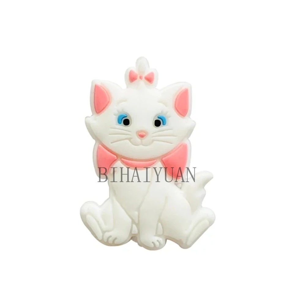 10pcs marie cat Silicone Focal Beads Silicone Baby DIY Pacifier Chain Clips Beads pen Toy Jewelry Accessories