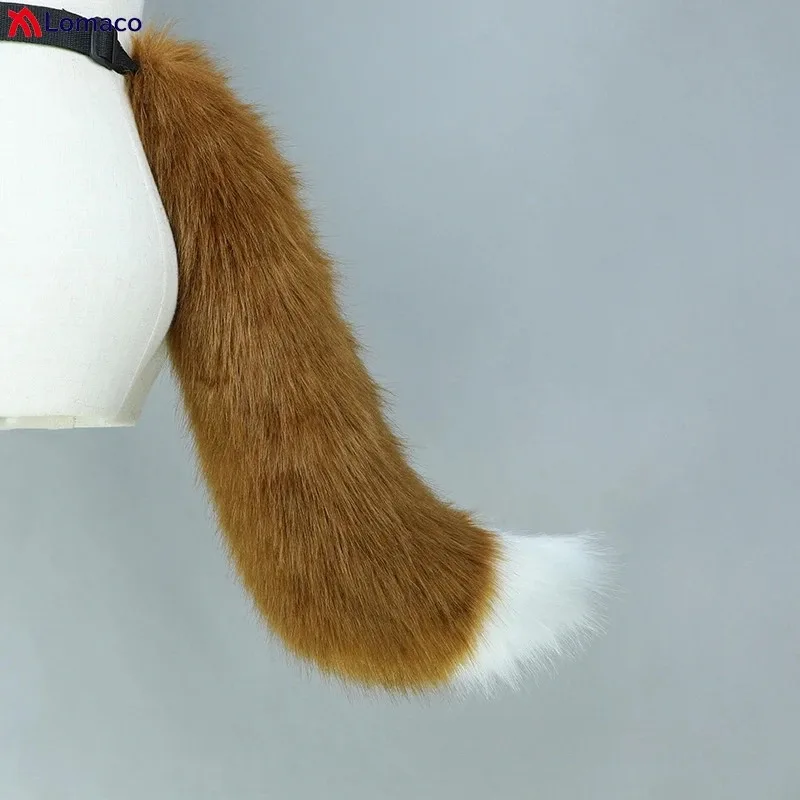 CyPlush آذان الثعلب الأحمر العصابات الشعر ذيل فروي الحيوان الوحش الأذن الذئب الذيل القط الأذن عقال إكسسوارات الشعر تأثيري حلي الدعائم
