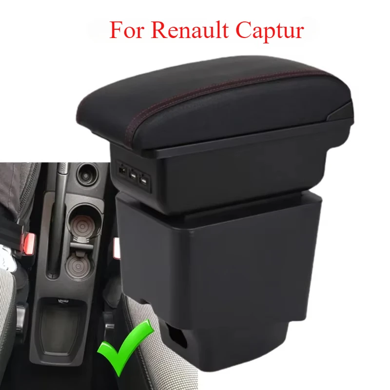 Arm Boxes for Renault Captur 2018-2021 Kaptur Car Leather HandRest Center Console Storage Box