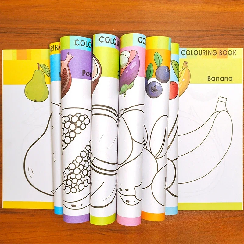 Libros de colorear para niños, libro de Graffiti de dibujos animados, pintura, libro de Color inglés para niños de 2 a 6 años, libro para colorear con iluminación artística