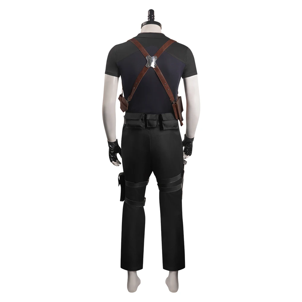 Anime Game Resident 4 Remake Leon S Kennedy Costume Cosplay Top pantaloni Fantasia uomo Halloween carnevale maschile ruolo travestimento panno