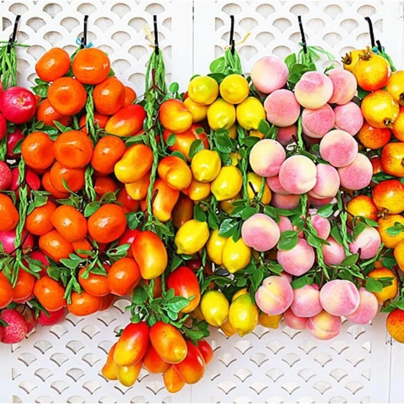 Simulazione Stringa limone frutta artificiale per ristorante Hotel Home Garden Wedding DECORAZIONE
