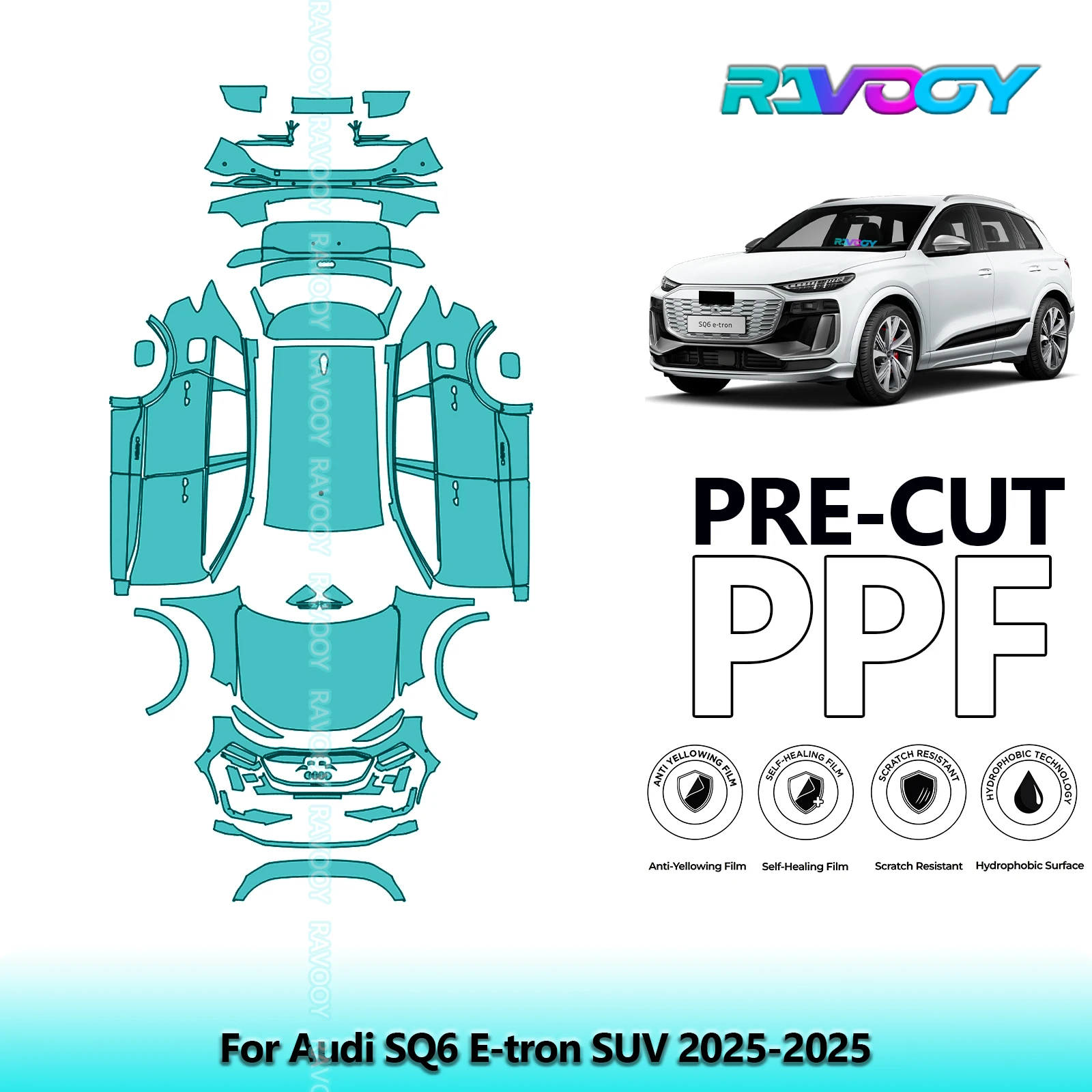 

Full Vehicle Clear Bra Precut PPF Paint Protection Film For Audi SQ6 E-tron SUV 2025-2025