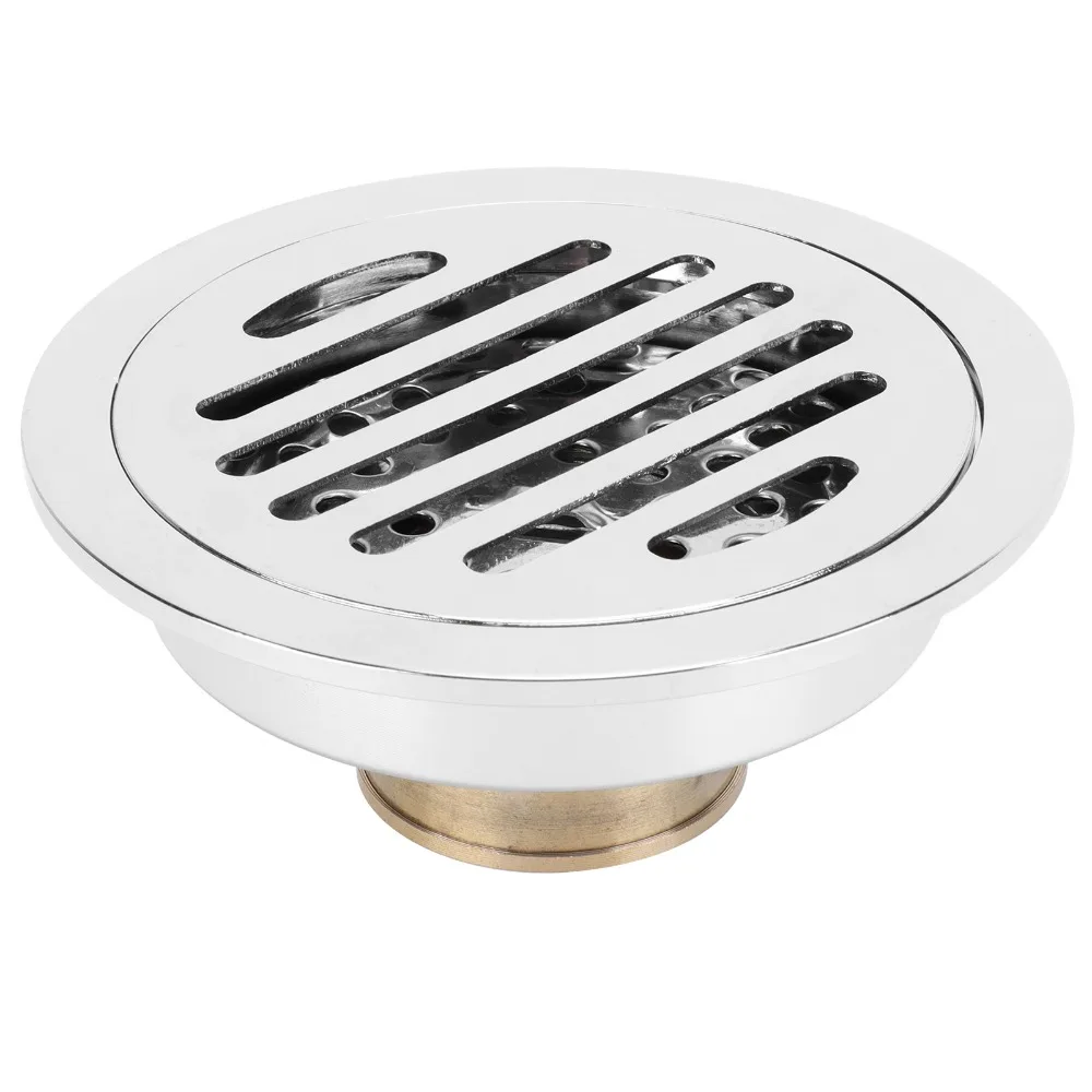 Round Floor Drain Copper Insectproof Design Floor Drain Strainer Thickened Material Removable Cover Drain Strainer Balcony