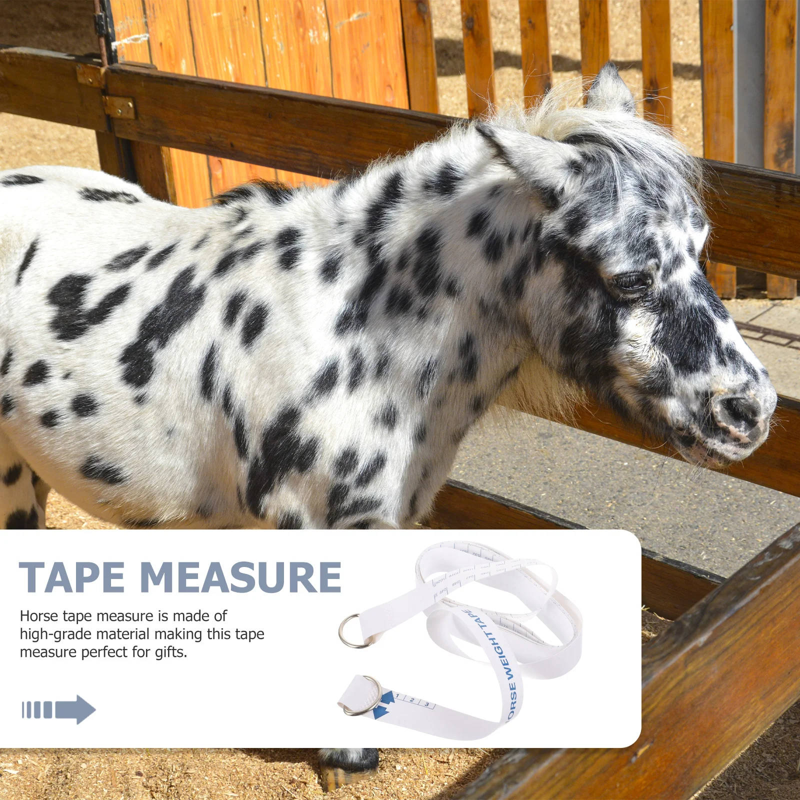 Horse Tape Measure Portable Lightweight Flexible PVC Material Accurate Weight Height Chest Circumference Multi Use