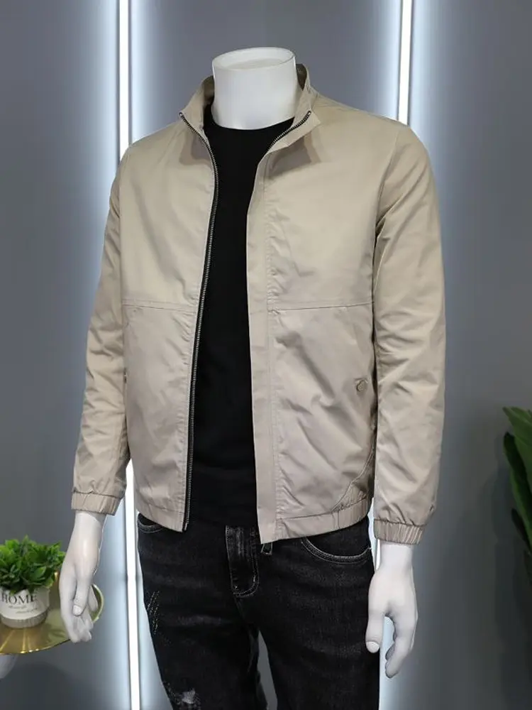 سليم صالح الرجال Jaet لون نقي Sli رداء علوي غير رسمي الراقية ملابس خارجية ربيع الخريف النسخة الكورية الجديدة الشباب معطف Faionable