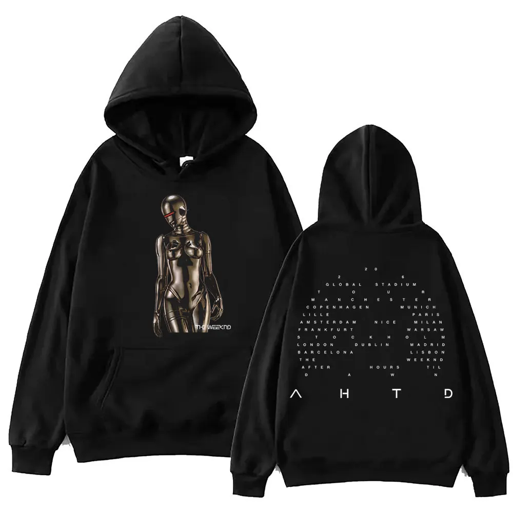Rapper The Weeknd After Hours Til Dawn Tour 2026 Hoodies Hip Hop Vintage Hooded Sweatshirts Men Women Fashion Casual Pullovers