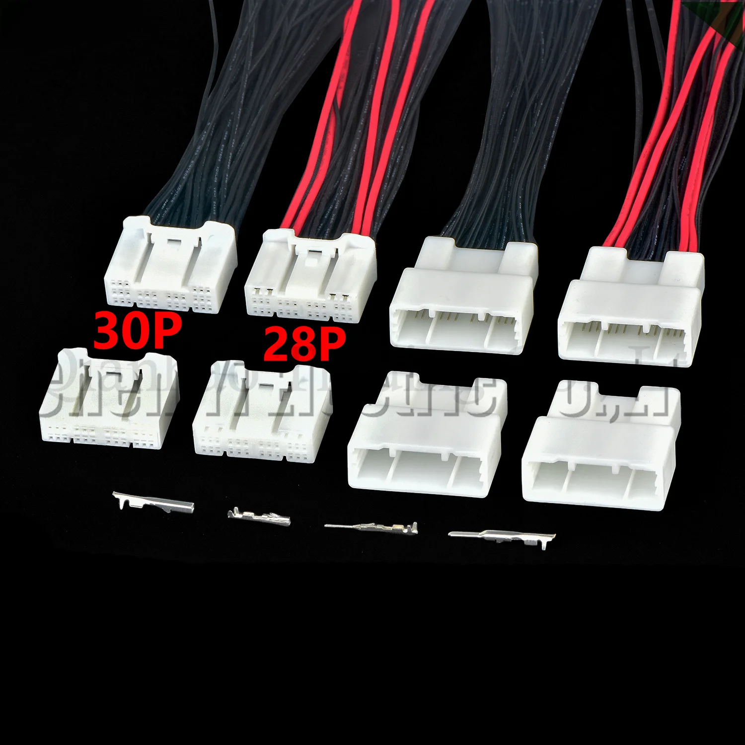 28/30 Pin Auto Connector harness plug 90980-12909 90980-12908 For Car CD player host Radio navigation Camera microphone Power