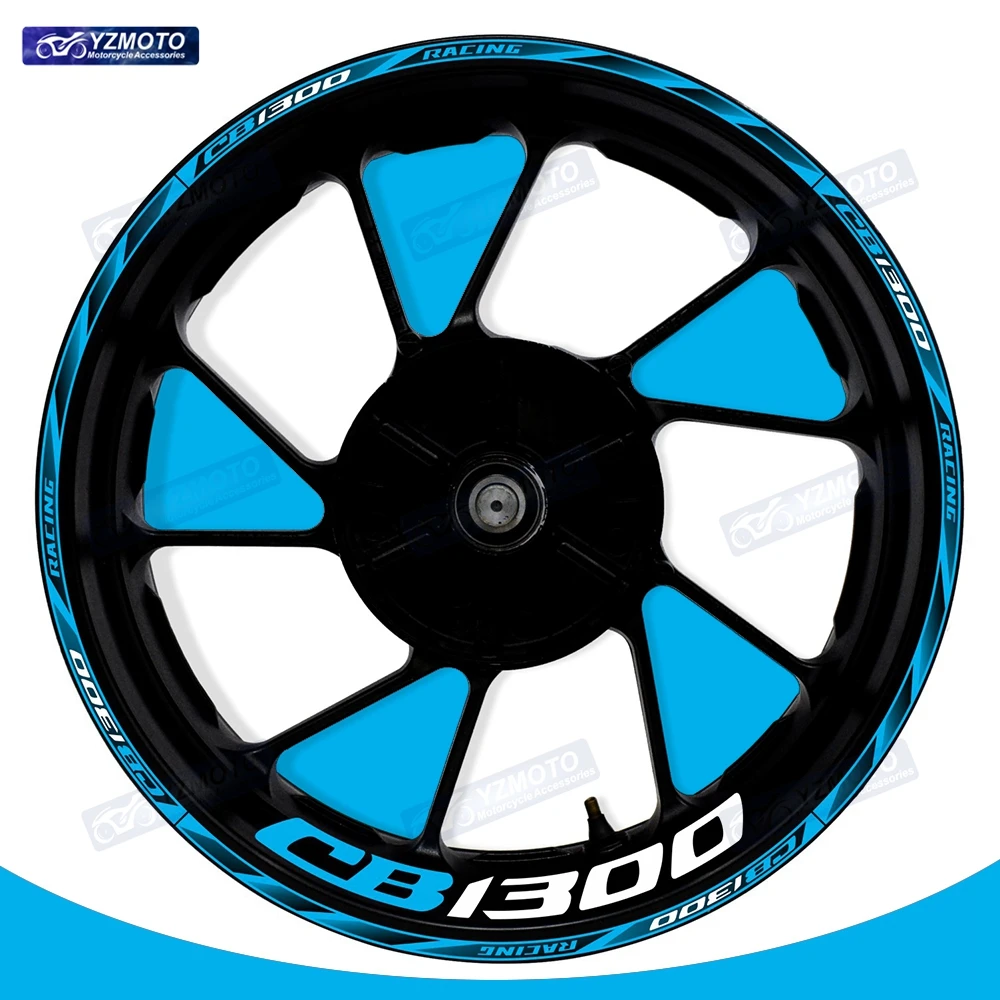 For Honda CB1300 Motorcycle 17 Inch Front And Rear Wheel Sticker Hub Racing Decal Reflective Waterproof Decorative Rim Stickers