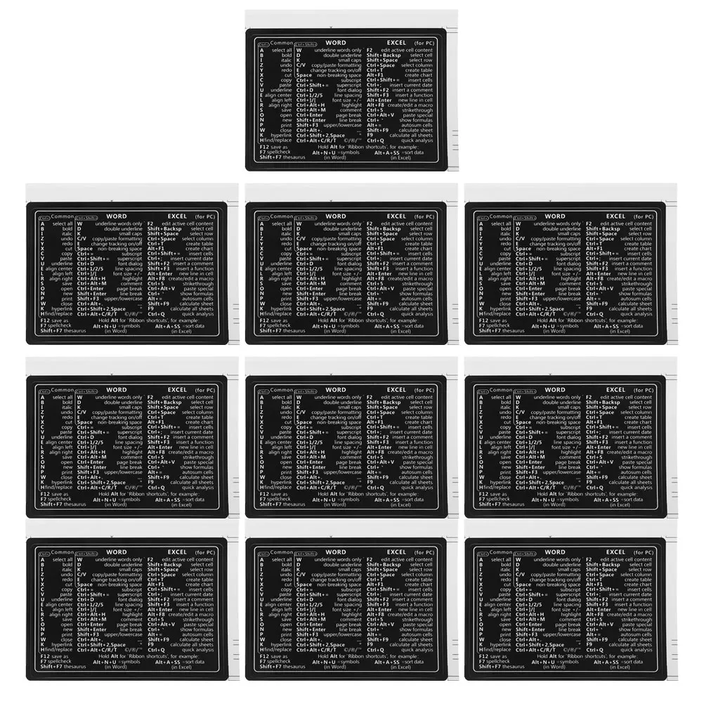 

10pcs Keyboard Vinyl Laptop Skin Automotive Stickers Stickers For Laptops Sticker Removable Laptop Decor Computer Sheet