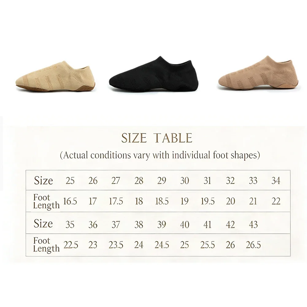 

Женские танцевальные туфли: вязаные, удобные, с мягкой подошвой, на плоском каблуке, для латины, балета, джаза, бальных танцев, кроссовки для девочек