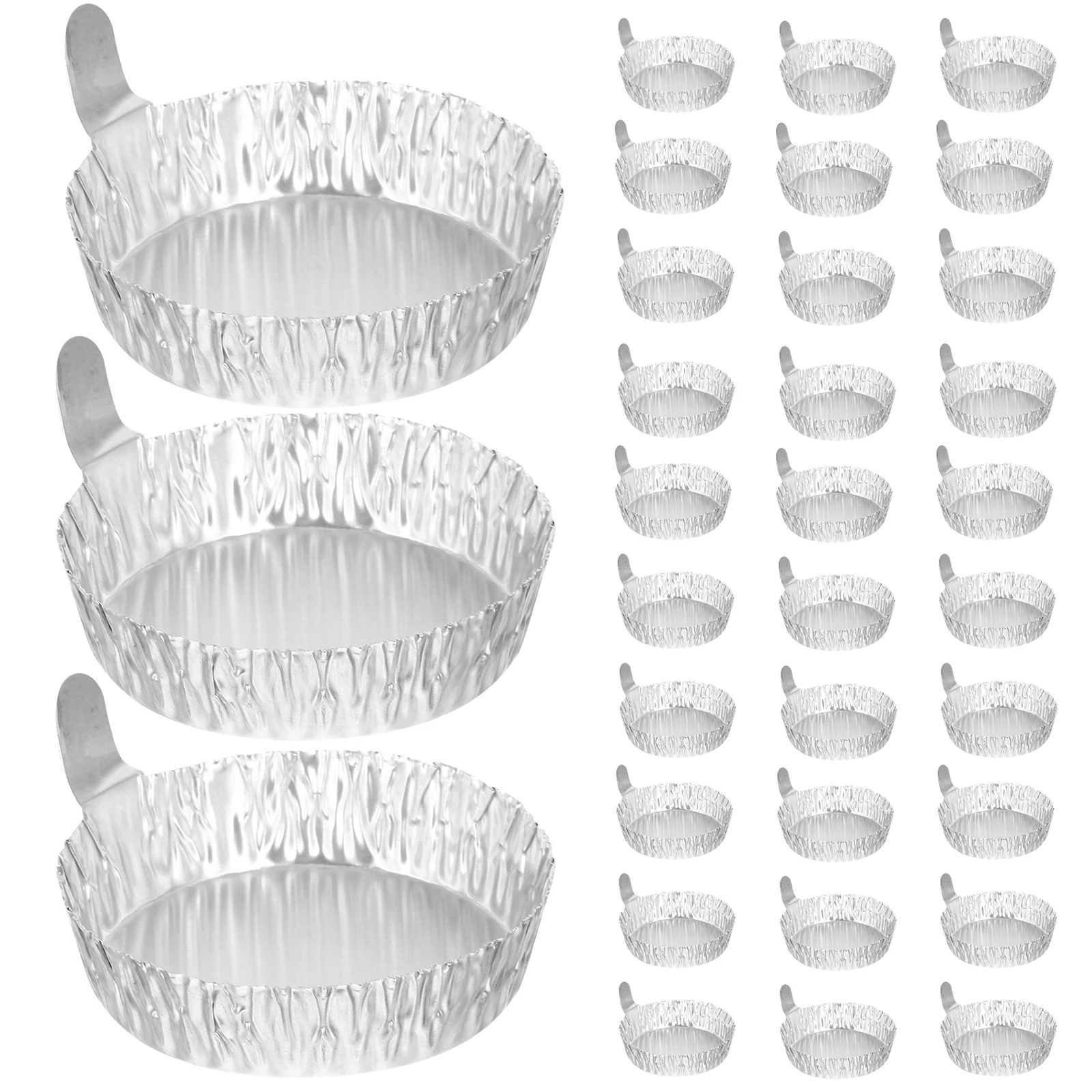 50 Pcs Aluminum Foil Weighing Dishes Lightweight High Temp Resistant Disposable Stackable Lab Sample Trays Microbalance Analysis