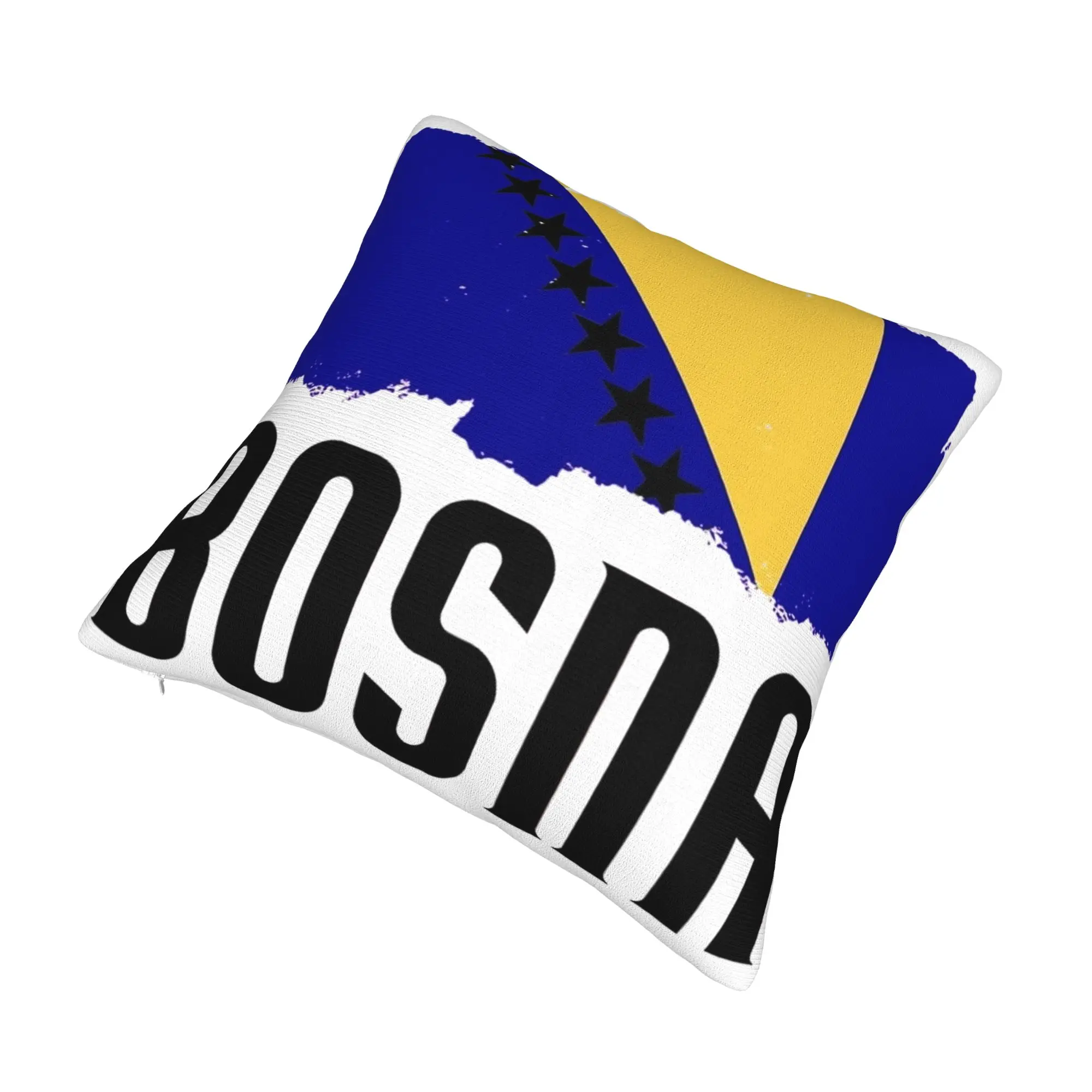 Bosnia and Herzegovina Flag Pillowcase Merchandise Printing Cushion Cover Decorative  Pillow Case Cover Home Multi-Size