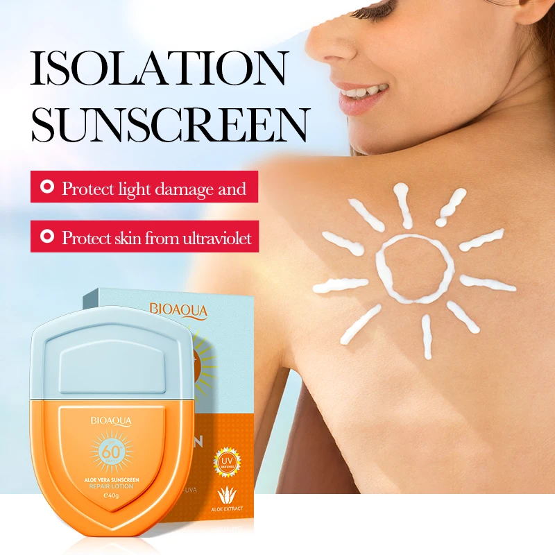 

BIOAOUA Aloe Vera Sunscreen Repair Lotion SPF60+PA+++ 40g Skin Protection And Nourishment Skin Protection and Safety