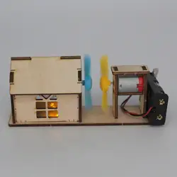 Wooden DIY Wind Turbines Toy Physics Experiment for Children Boys Toddlers