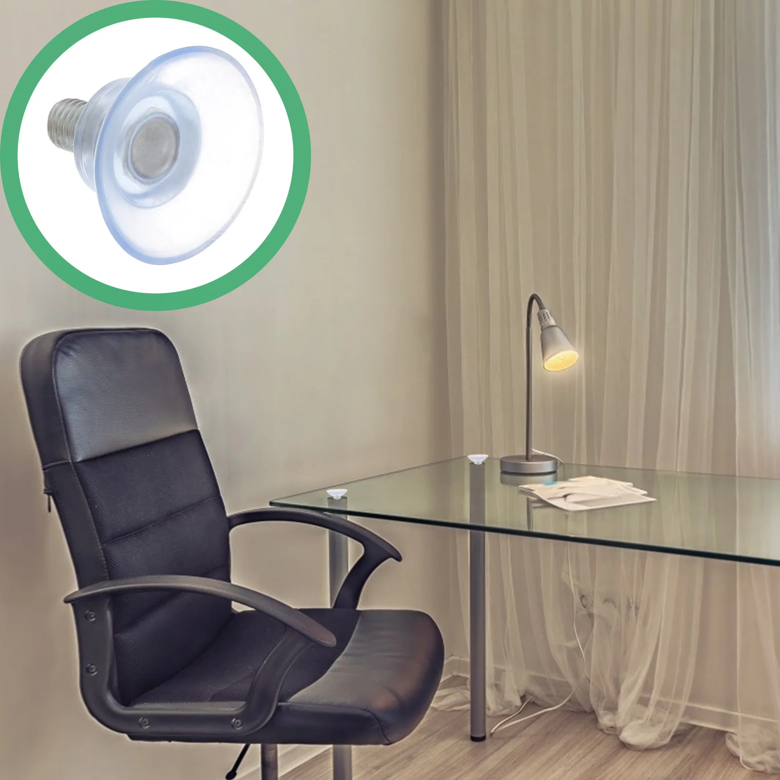 6pcs Pvc Suction Cups 8X13 For Glass Table Furniture Transparent Mounting Pads No Scratch Strong Base Easy Install Holiday