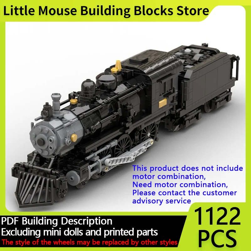 

City Car Model MOC Building Bricks Railway Ten Wheeler Train Modular Technology Gifts Holiday Assemble Children Toys Suit