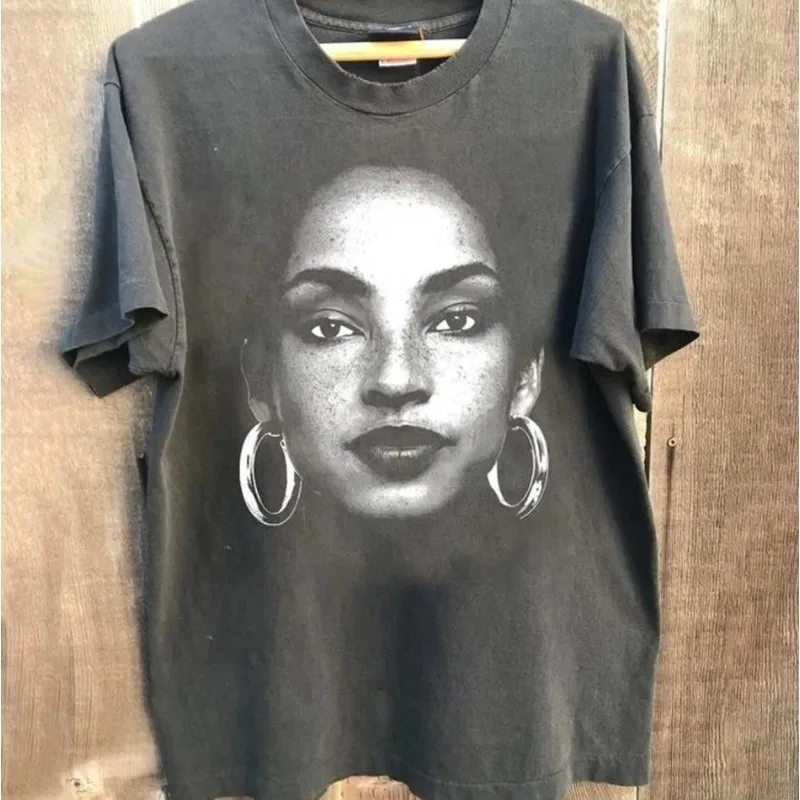 Retro Sade 90s T-shirt, Sade Concert T-shirt, Summer New Retro Casual Unisex Fashionable Y2K T-shirt
