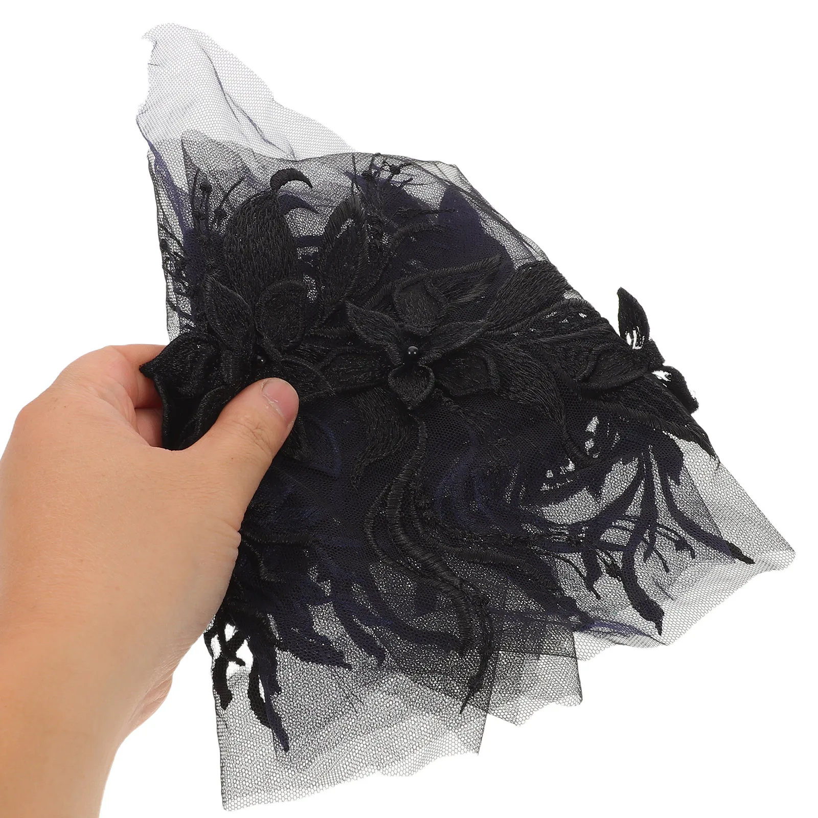 

2Pcs Lace Applique Floral Embroidered 3D Handmade Embellishments for Wedding Dress Evening Gown Wedding Appliques