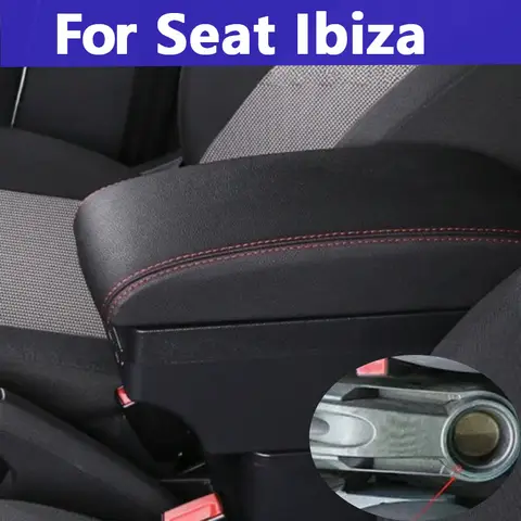 For Seat Ibiza Armrest Box For Seat Ibiza 6j Ibiza 6L Car Armrest Auto Storage Box Retrofit Parts Interior Car Accessories Arm