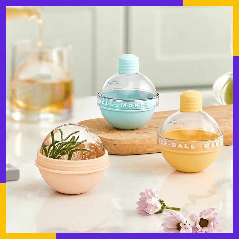 

4PCS Round Ice Mold for Ice InBall Shape Maker Light Bulb Shape Cube Mould Whiskey Hockey Mold Tray Ice Cream Tools