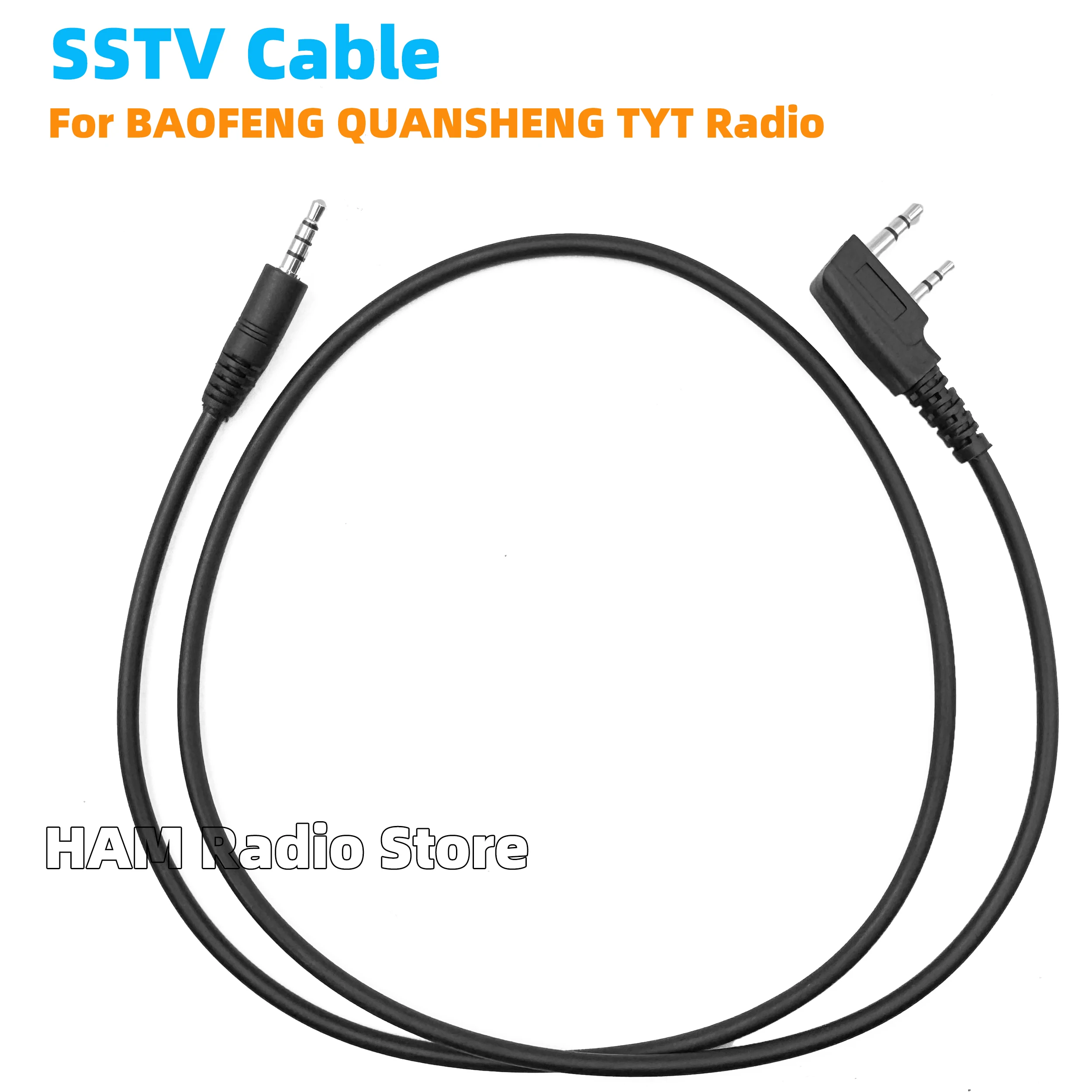 

Radio SSTV Image Transmission Cable Slow-Scan Televisio 2Pin to 3.5mm for BaoFeng Quansheng TYT Wouxun Kenwood Radio