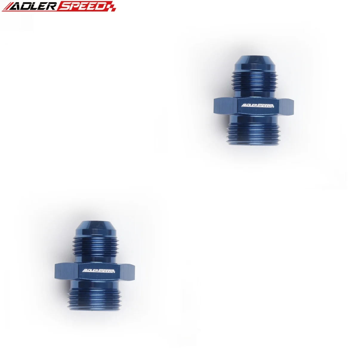 

2PCS NEW -6AN AN6 TO AN6 Male AN8 To AN10 Male Flare Straight Adapter Cut O-Ring Aluminum Fuel Fitting Blue