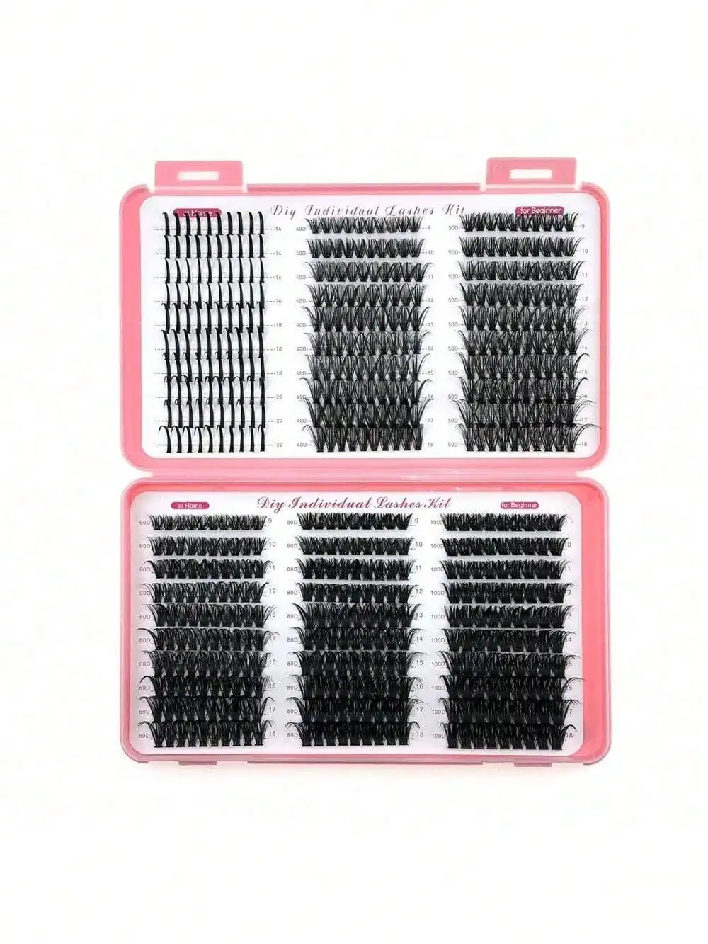60 Rows False Eyelashes 600 Tufts Pointed Fairy Eyelashes New DIY Segmented Eyelashes 40D+50D+60D+80D+100D Suitable For Women And Girls, Help Create Eye-Catching Makeup, Suitable For Parties, Dates, Stage Occasions, Can Be Used As Christmas Gifts
