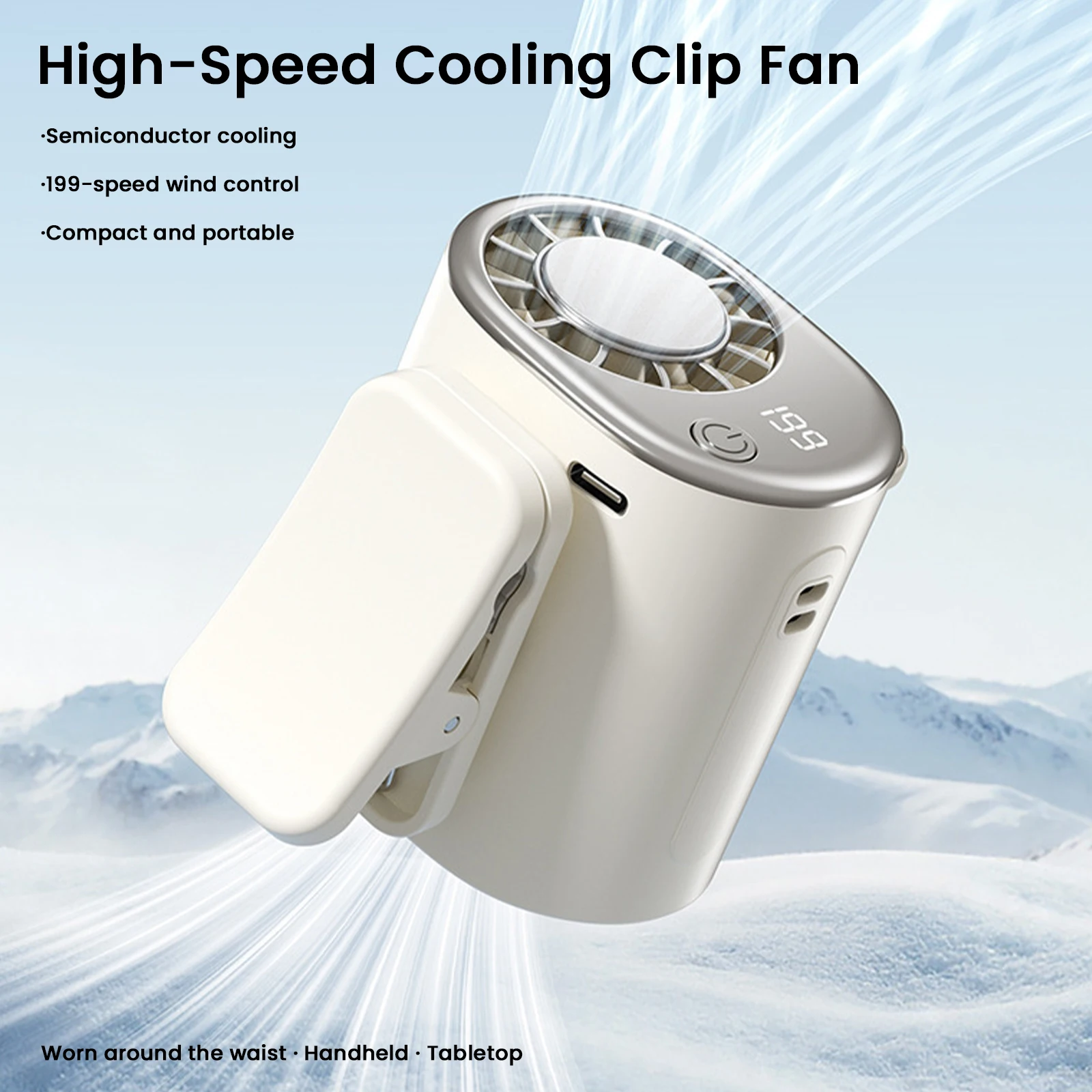 Kipas Mini Portabel LED Displa - Umbrella Led Clip ulasan dan harga